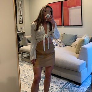 XS vegan leather skirt